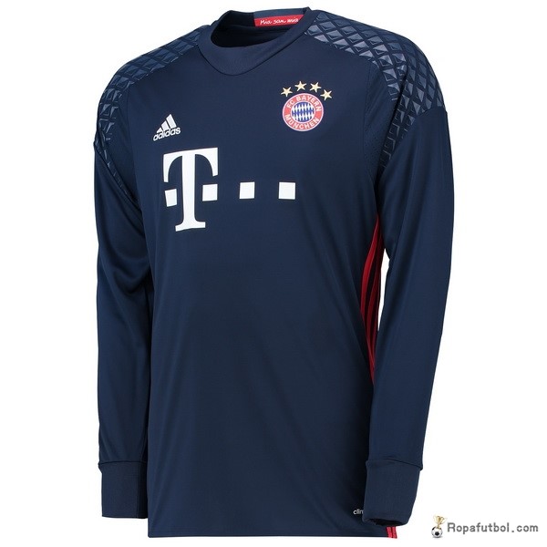 Camiseta Bayern de Múnich Replica Primera Ropa ML Portero 2016/17 Azul